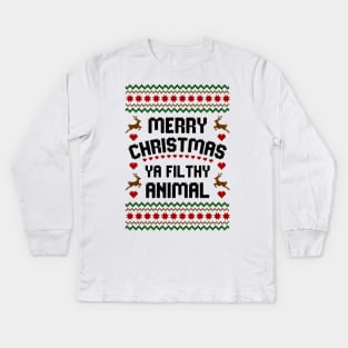 Home Alone Merry Christmas Ya Filthy Animal Kids Long Sleeve T-Shirt